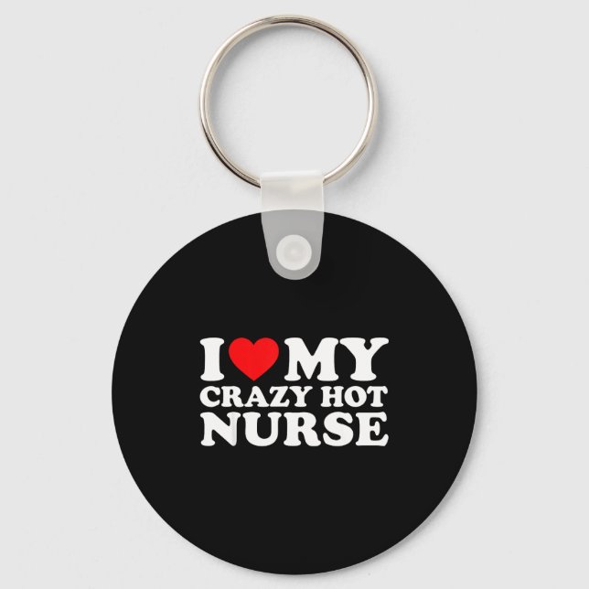Chaveiro I Heart My Nurse Husband Wife Funny Matching Coupl (Frente)