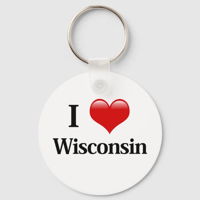 Chaveiro I Heart Wisconsin (Frente)