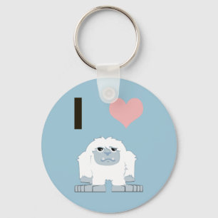 Chaveiro I Heart Yeti Cute Cartoon Snow Monster
