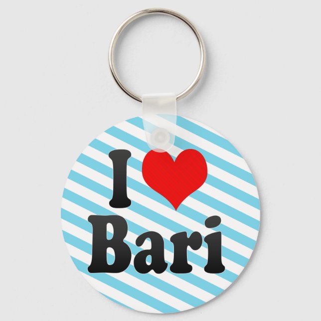 Chaveiro I Love Bari, Itália (Frente)