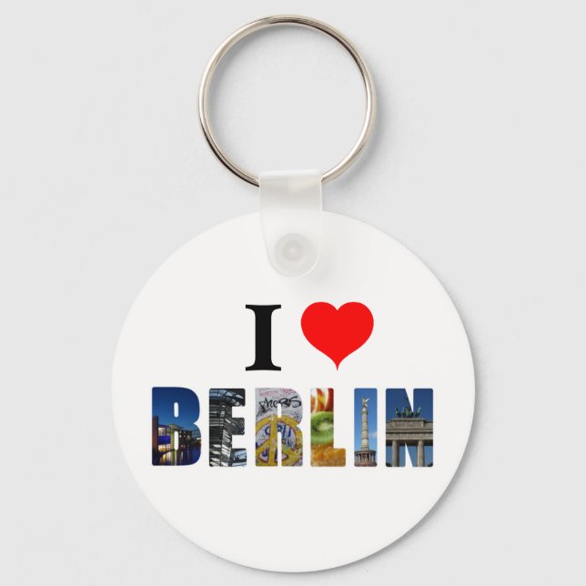 Chaveiro I Love Berlin Germany Viagem City Photo (Frente)