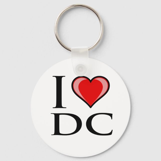 Chaveiro I Love DC - Distrito de Columbia (Frente)
