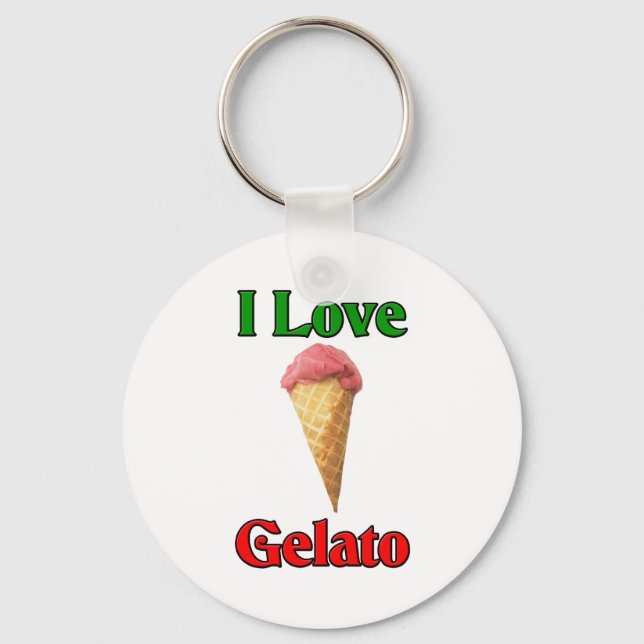 Chaveiro I Love Gelato (Sorvete Italiano) (Frente)