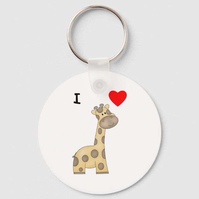 Chaveiro I Love Girafas (3) (Frente)