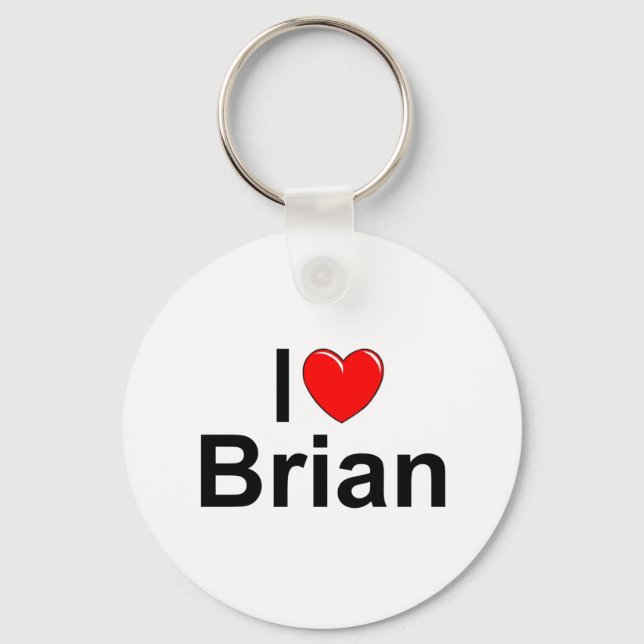 Chaveiro I Love (Heart) Brian (Frente)