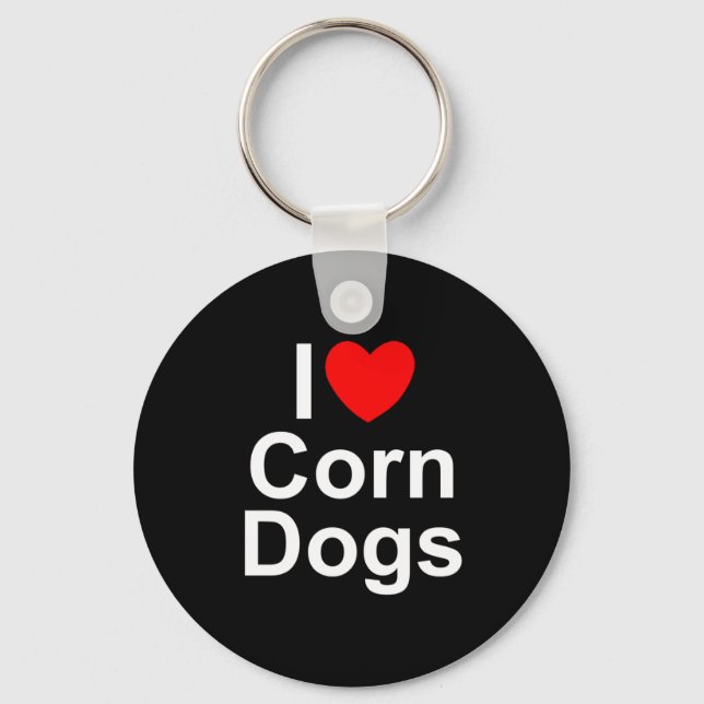 Chaveiro I Love (Heart) Corn Dog (Frente)
