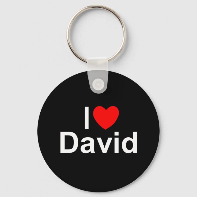 Chaveiro I Love (Heart) David (Frente)