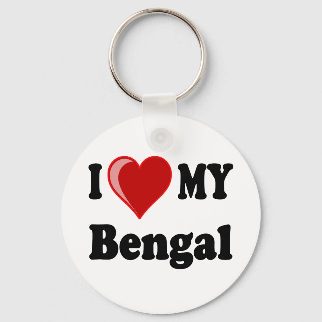 Chaveiro I Love (Heart) My Bengal Cat (Frente)