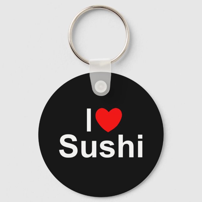 Chaveiro I Love (Heart) Sushi (Frente)