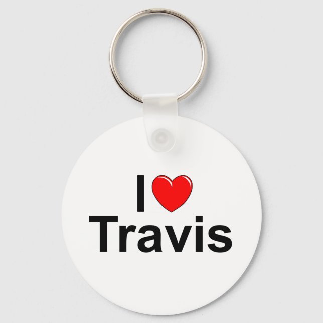 Chaveiro I Love (Heart) Travis (Frente)