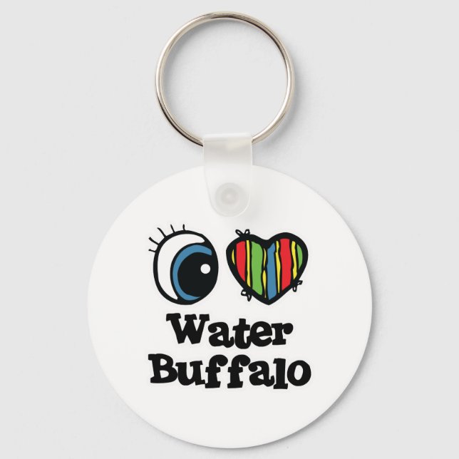 Chaveiro I Love (Heart) Water Buffalo (Frente)