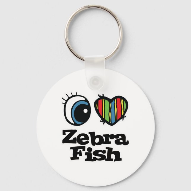 Chaveiro I Love (Heart) Zebrafish (Frente)