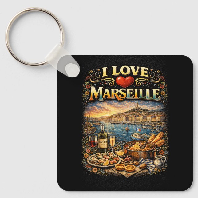 Chaveiro I love Marseille (Frente)