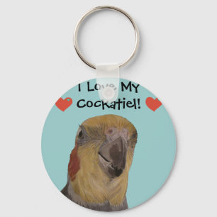 Chaveiro I Love My Cockatiel! Bird
