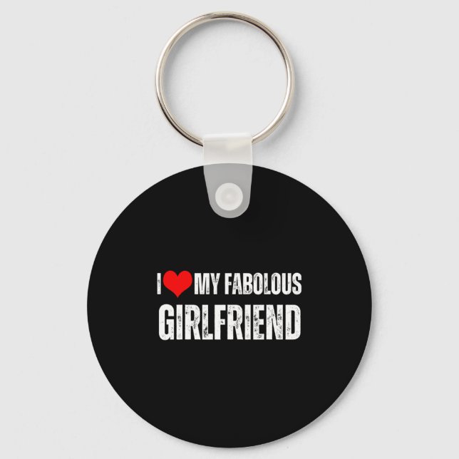 Chaveiro I Love My Fabulous Girlfriend Retro Style Valentin (Frente)