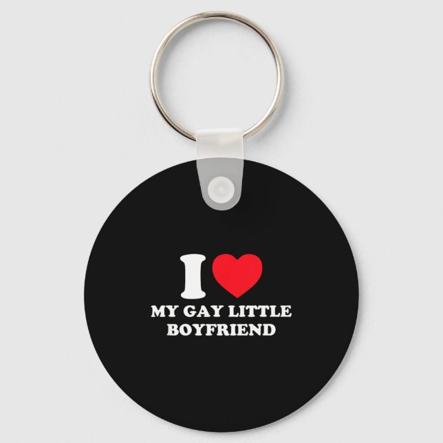 Chaveiro I Love My Gay Little Boyfriend Funny Y2k Valentine (Frente)