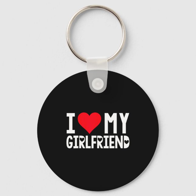 Chaveiro I Love My Girlfriend Shirt I Heart Girlfriend Love (Frente)