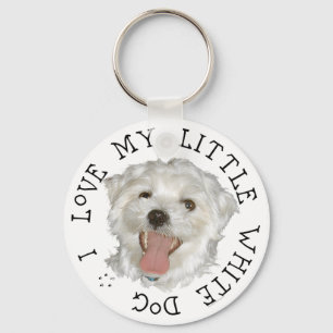 Chaveiro I Love My Little White Dog Maltese