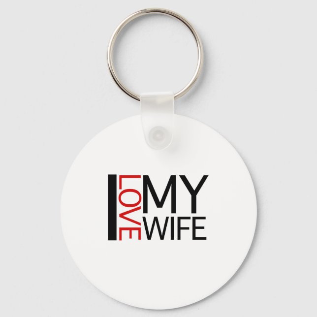 Chaveiro I Love My Wife (especial de luz vermelha) (Frente)