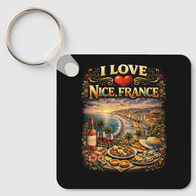 Chaveiro I Love Nice (Frente)