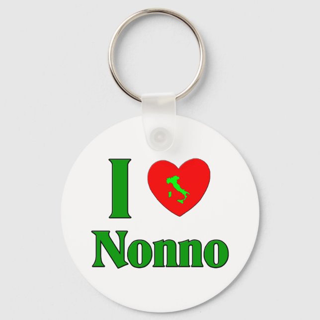 Chaveiro I Love Nonno (Avô Italiano) (Frente)