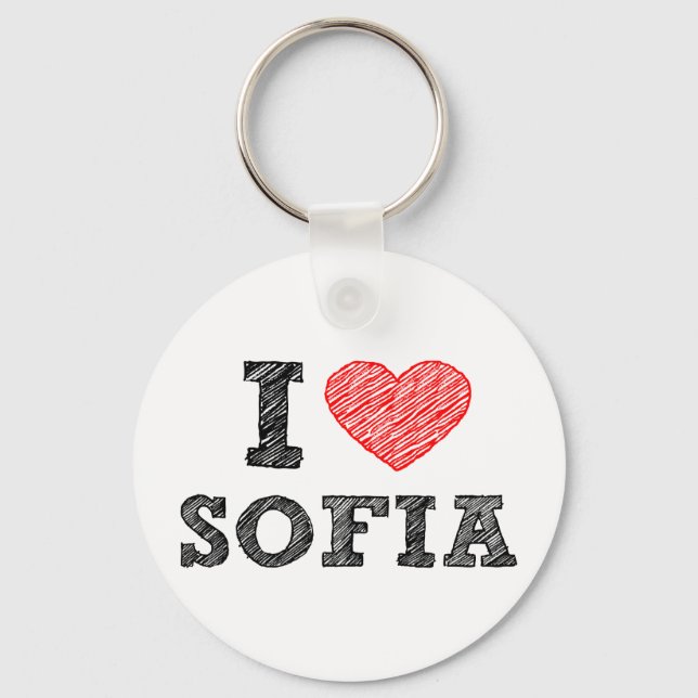 Chaveiro I-love-Sofia (Frente)