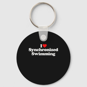 Chaveiro I Love Synchronized Swimming Heart Souvenir Funny