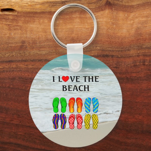 Chaveiro I Love the Beach (Frente)
