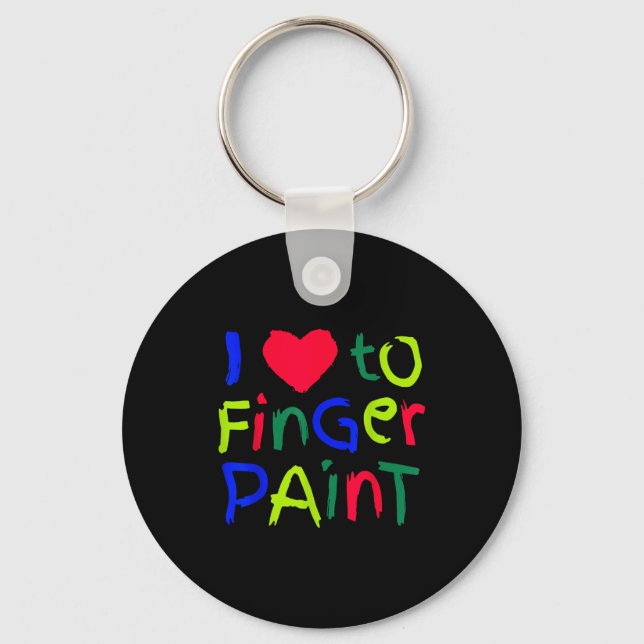 Chaveiro I Love To Finger Paint Matching I'm Paint Couple V (Frente)