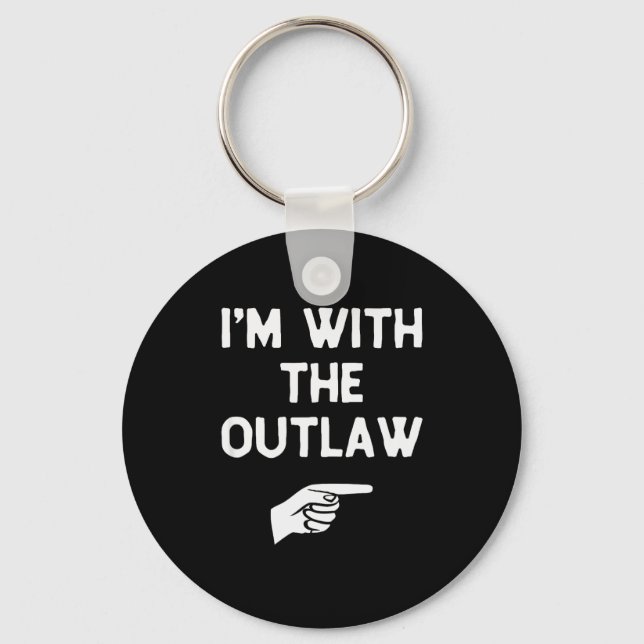 Chaveiro I’m With The Outlaw Funny Halloween Matching Costu (Frente)