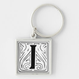 Chaveiro I Monogramm schwarz weiß Schlüsselanhänger