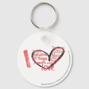 Chaveiro I Pink de Grafite do Coração