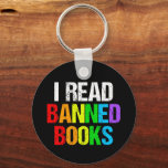 Chaveiro I Read Banned Books Rainbow<br><div class="desc">I read banned books. A cool rainbow keychain for people who like reading LGBTQ novels and other things that have been removed from the school library. A cute liberal gift.</div>
