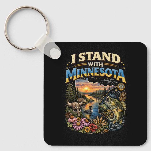 Chaveiro I Stand With Minnesota (Frente)