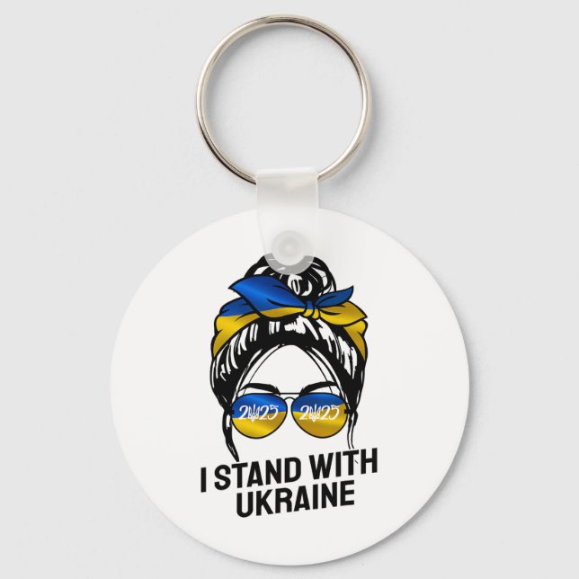 Chaveiro I Stand With Ukraine 2025 Shirts Ukrainian Flag Fr (Frente)