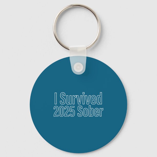 Chaveiro I Survived 2025 Sober Recovery Design  (Frente)
