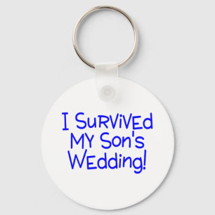 Chaveiro I Survived My Sons Wedding Blue