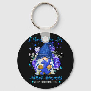 Chaveiro I Wear Blue For Autism Awareness Accept Understand
