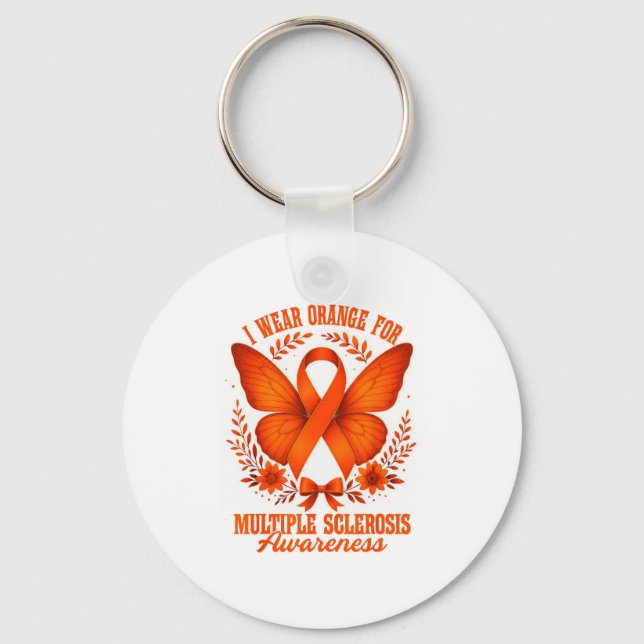 Chaveiro I Wear Orange For Multiple Sclerosis Awareness Ms  (Frente)