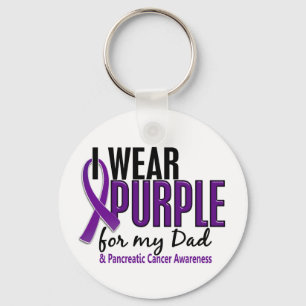 Chaveiro I Wear Purple For My Dad 10 Pancreatic Cancer