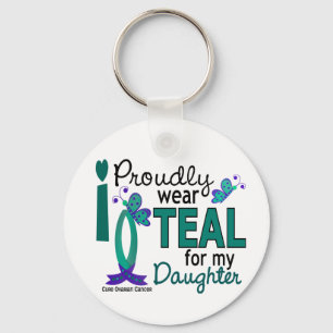 Chaveiro I Wear Teal For My Daughter 27 Ovarian Cancer