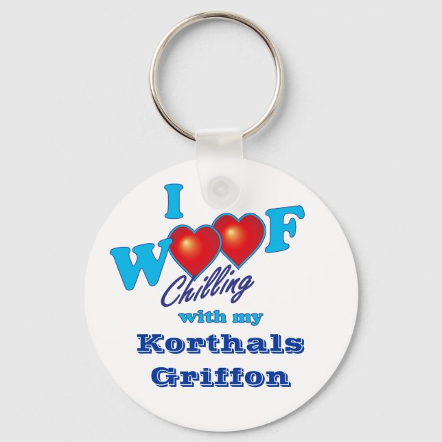 Chaveiro I Woof Korthals Griffon (Frente)