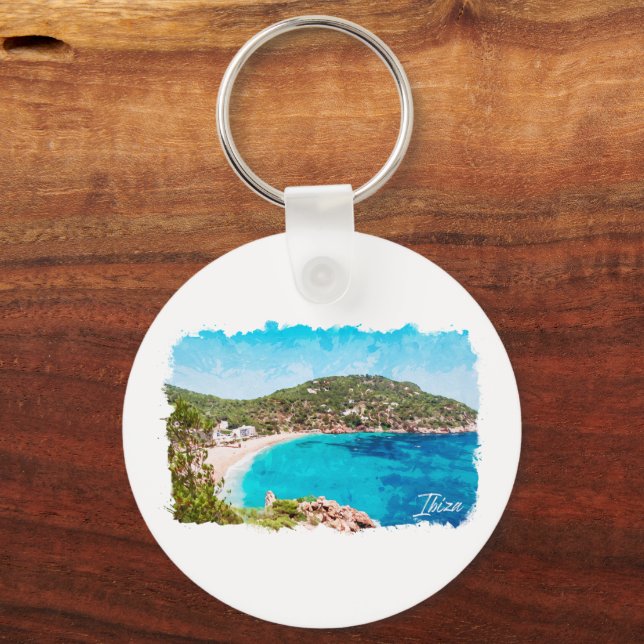 Chaveiro Ibiza Espanha Landscape Beach Viagem (Frente)