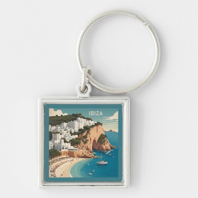Chaveiro Ibiza, Poster de viagens Espanha (Frente)