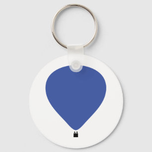 Chaveiro ícone azul do balão de ar quente