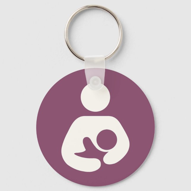 Chaveiro Ícone de amamentação - Mauve (Frente)