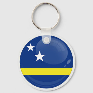 Chaveiro ícone de bandeira redonda de Curaçao