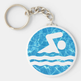 Chaveiro Ícone de Nadação e mergulho de Natação de água