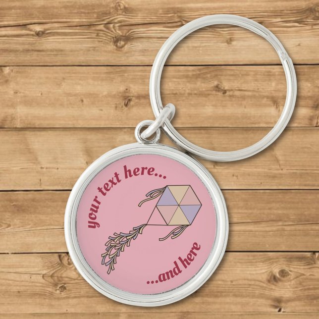 Chaveiro Ícone de pipa Rosa (Criador carregado)