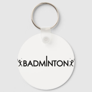Chaveiro ícone do texto do jogador do badminton